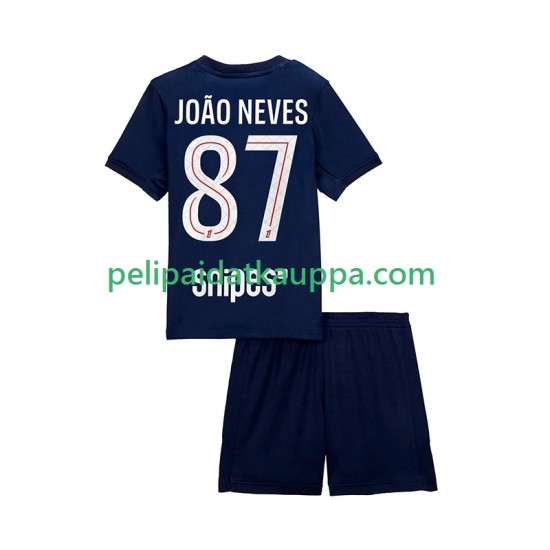 Paris Saint-Germain Joao Neves 87 Koti Fanipelipaita (Lasten) 2025-2026 Lyhythihainen