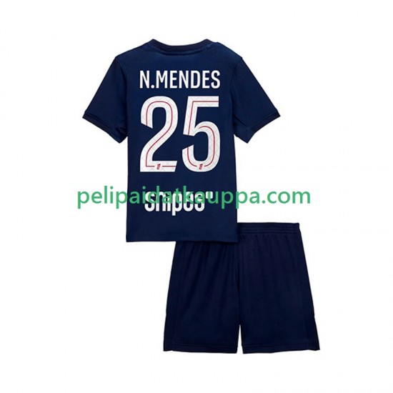 Paris Saint-Germain Nuno Mendes 25 Koti Fanipelipaita (Lasten) 2025-2026 Lyhythihainen