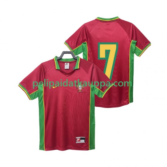 Portugali 7 Retro Koti Fanipelipaita (Miehet) 1998 Lyhythihainen Portugali 7 Retro Koti Fanipelipaita (Miehet) 1998 Lyhythihainen