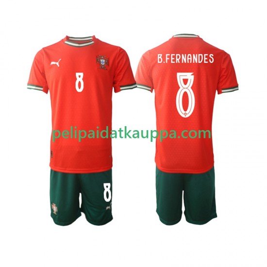 Portugali Bruno Fernandes 8 Koti Fanipelipaita (Lasten) 2025-2026 Lyhythihainen Portugali Bruno Fernandes 8 Koti Fanipelipaita (Lasten) 2025-2026 Lyhythihainen