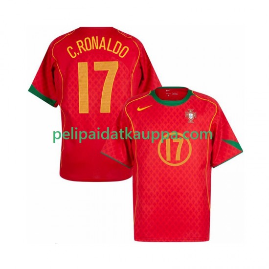 Portugali Cristiano Ronaldo 17 Retro Koti Fanipelipaita (Miehet) 2004 Lyhythihainen Portugali Cristiano Ronaldo 17 Retro Koti Fanipelipaita (Miehet) 2004 Lyhythihainen