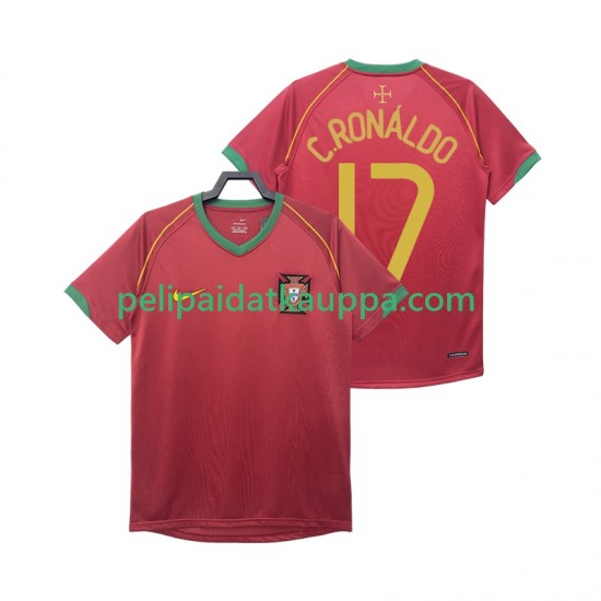 Portugali Crstiano Ronaldo 17 Retro Koti Fanipelipaita (Miehet) 2006 Lyhythihainen