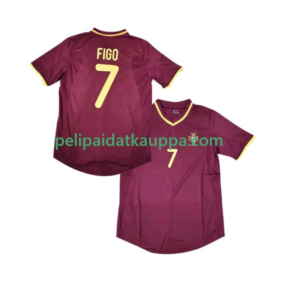 Portugali Figo 7 2000 Retro Koti Fanipelipaita (Miehet) Lyhythihainen