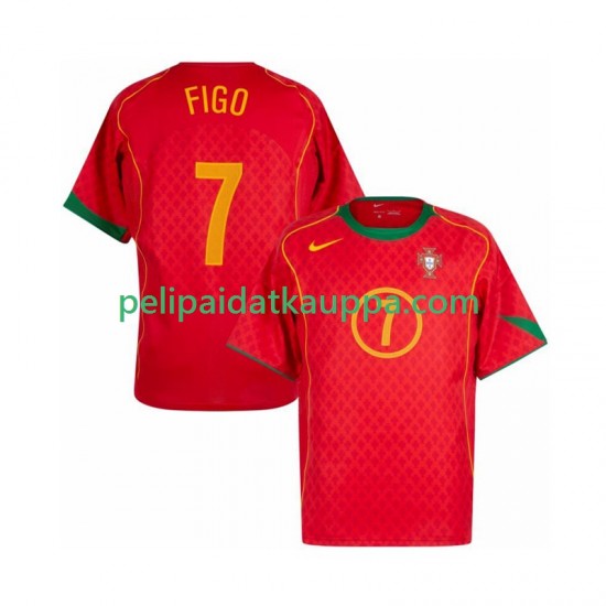 Portugali Figo 7 Retro Koti Fanipelipaita (Miehet) 2004 Lyhythihainen Portugali Figo 7 Retro Koti Fanipelipaita (Miehet) 2004 Lyhythihainen