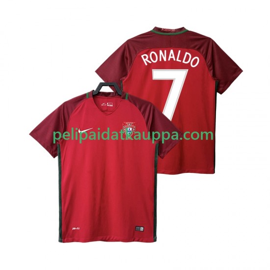 Portugali RONALDO 7 2016 Retro Koti Fanipelipaita (Miehet) Lyhythihainen