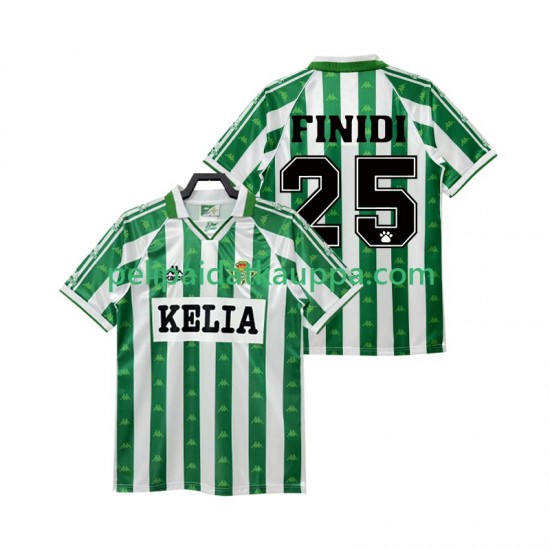 Real Betis FINIDI 25 1995 1996 Retro Koti Fanipelipaita (Miehet) Lyhythihainen