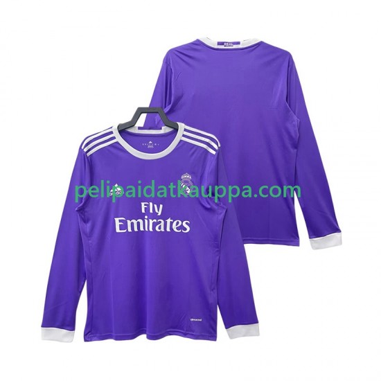 Real Madrid 2016 2017 Retro Vieras Fanipelipaita (Miehet) Pitkähihainen Real Madrid 2016 2017 Retro Vieras Fanipelipaita (Miehet) Pitkähihainen