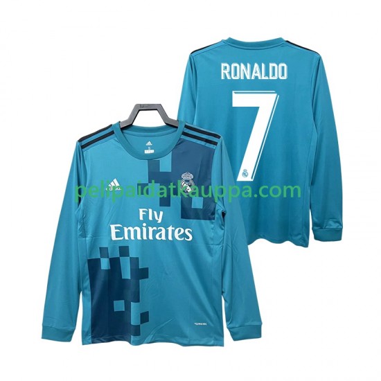 Real Madrid CRISTIANO RONALDO 7 2017 2018 Retro Kolmas Fanipelipaita (Miehet) Pitkähihainen