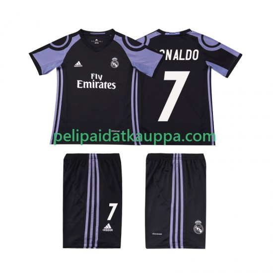 Real Madrid Cristiano Ronaldo 7 2016 2017 Retro Kolmas Fanipelipaita (Lasten) Lyhythihainen Real Madrid Cristiano Ronaldo 7 2016 2017 Retro Kolmas Fanipelipaita (Lasten) Lyhythihainen