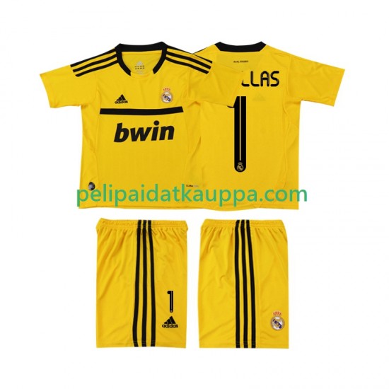 Real Madrid CASILLAS 1 2012 Maalivahdin Retro Koti Fanipelipaita (Lasten) 2011 Lyhythihainen