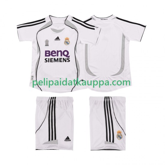 Real Madrid 2007 Retro Koti Fanipelipaita (Lasten) 2006 Lyhythihainen