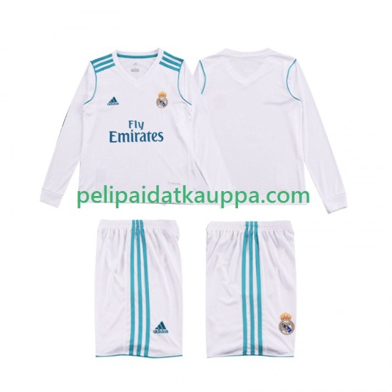 Real Madrid 2017 2018 Retro Koti Fanipelipaita (Lasten) Pitkähihainen Real Madrid 2017 2018 Retro Koti Fanipelipaita (Lasten) Pitkähihainen
