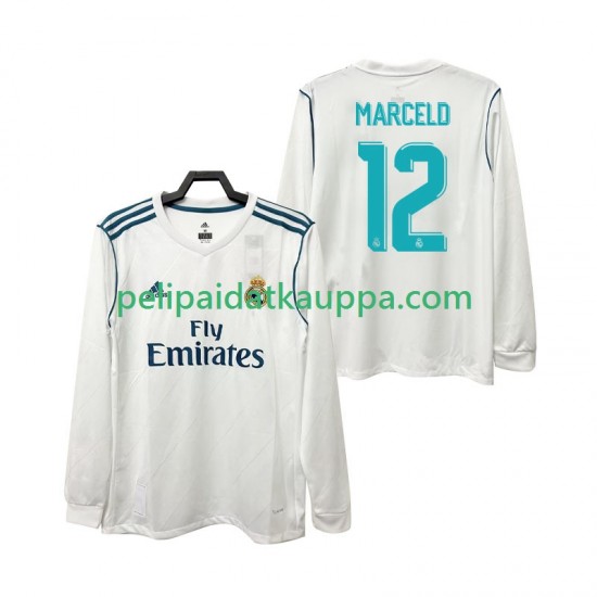 Real Madrid MARCELD 12 2017 2018 Retro Koti Fanipelipaita (Miehet) Pitkähihainen