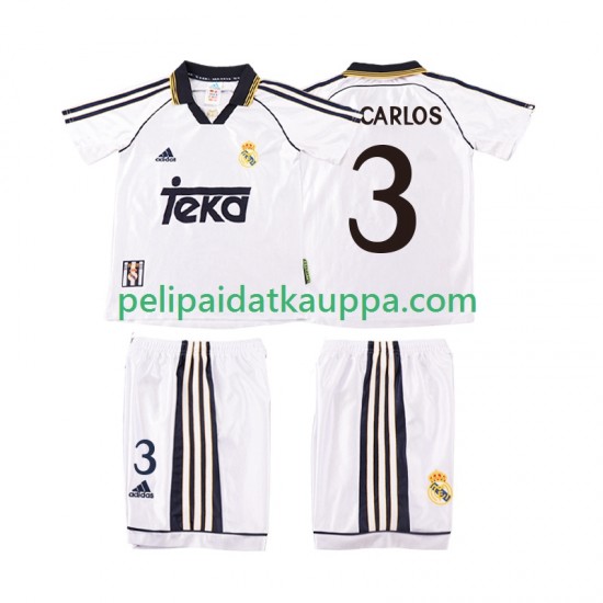 Real Madrid R CARLOS 3 2000 Retro Koti Fanipelipaita (Lasten) 1998 Lyhythihainen