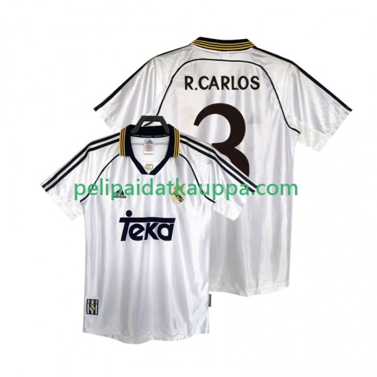Real Madrid R.CARLOS 3 2000 Retro Koti Fanipelipaita (Miehet) 1998 Lyhythihainen