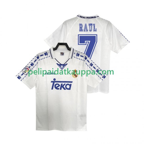 Real Madrid RAUL 7 1996 1997 Retro Koti Fanipelipaita (Miehet) Lyhythihainen Real Madrid RAUL 7 1996 1997 Retro Koti Fanipelipaita (Miehet) Lyhythihainen