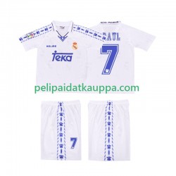 Real Madrid RAUL 7 1996 1997 Retro Koti Fanipelipaita (Lasten) Lyhythihainen