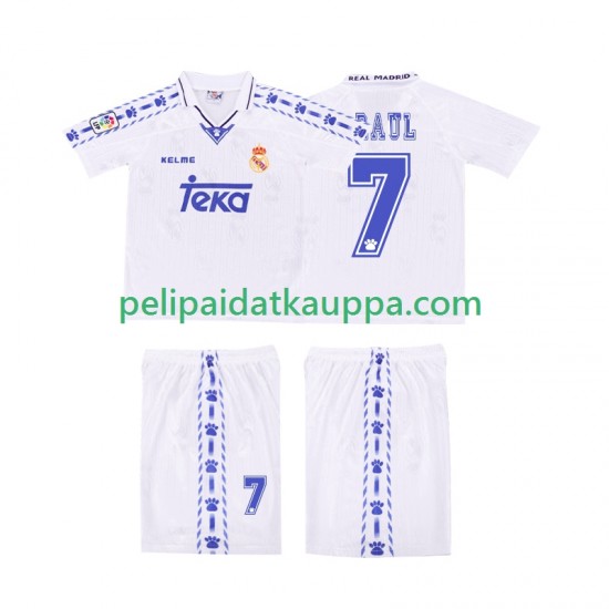 Real Madrid RAUL 7 1996 1997 Retro Koti Fanipelipaita (Lasten) Lyhythihainen Real Madrid RAUL 7 1996 1997 Retro Koti Fanipelipaita (Lasten) Lyhythihainen