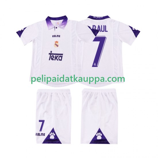 Real Madrid RAUL 7 1997 Retro Koti Fanipelipaita (Lasten) 1998 Lyhythihainen Real Madrid RAUL 7 1997 Retro Koti Fanipelipaita (Lasten) 1998 Lyhythihainen