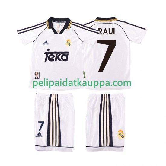 Real Madrid RAUL 7 2000 Retro Koti Fanipelipaita (Lasten) 1998 Lyhythihainen