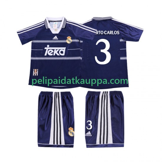 Real Madrid ROBERTO CARLOS 3 Retro Vieras Fanipelipaita (Lasten) 1998 1999 Lyhythihainen