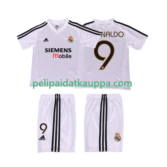 Real Madrid RONALDO 9 5 Retro Koti Fanipelipaita (Lasten) 2004 2002 Lyhythihainen Real Madrid RONALDO 9 5 Retro Koti Fanipelipaita (Lasten) 2004 2002 Lyhythihainen