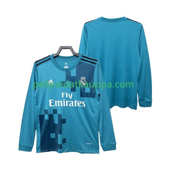 Real Madrid 2017 2018 Retro Kolmas Fanipelipaita (Miehet) Pitkähihainen
