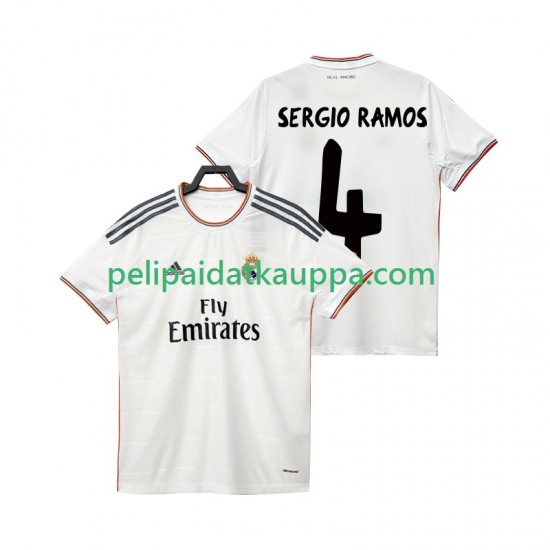 Real Madrid SERGIO RAMOS 4 2013 2014 Retro Koti Fanipelipaita (Miehet) Lyhythihainen Real Madrid SERGIO RAMOS 4 2013 2014 Retro Koti Fanipelipaita (Miehet) Lyhythihainen