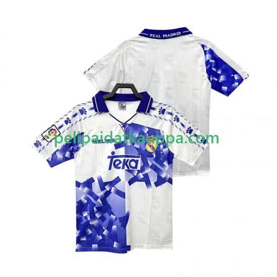 Real Madrid 1996 1997 Retro Kolmas Fanipelipaita (Miehet) Lyhythihainen Real Madrid 1996 1997 Retro Kolmas Fanipelipaita (Miehet) Lyhythihainen