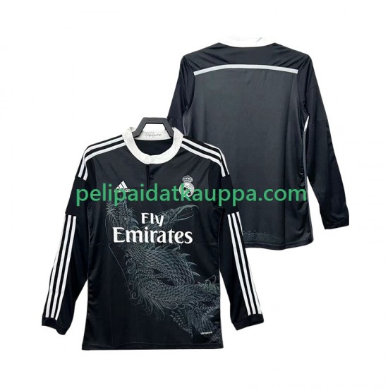 Real Madrid 2014 2015 Retro Kolmas Fanipelipaita (Miehet) Pitkähihainen Real Madrid 2014 2015 Retro Kolmas Fanipelipaita (Miehet) Pitkähihainen