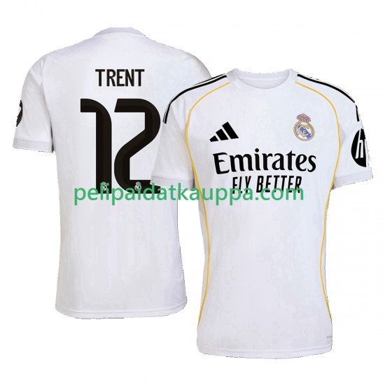 Real Madrid Trent Alexander-Arnold 12 Koti Fanipelipaita (Miehet) 2025-2026 Lyhythihainen Real Madrid Trent Alexander-Arnold 12 Koti Fanipelipaita (Miehet) 2025-2026 Lyhythihainen