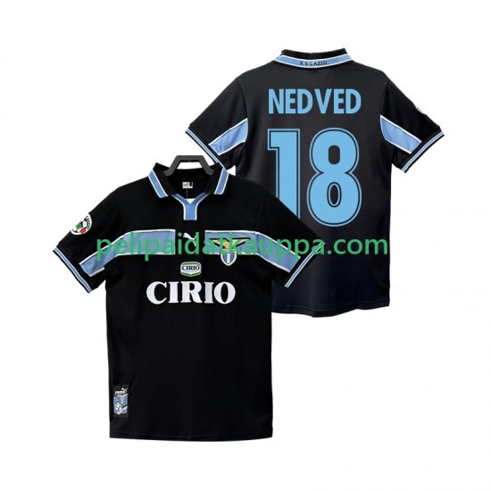 SS Lazio NEDVED 18 Retro Vieras Fanipelipaita (Miehet) 1998 1999 Lyhythihainen