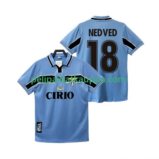 SS Lazio NEDVED 18 Retro Koti Fanipelipaita (Miehet) 1998 1999 Lyhythihainen SS Lazio NEDVED 18 Retro Koti Fanipelipaita (Miehet) 1998 1999 Lyhythihainen