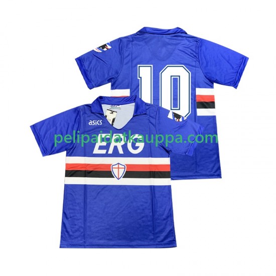 Sampdoria 10 1990 1991 Retro Koti Fanipelipaita (Miehet) Lyhythihainen