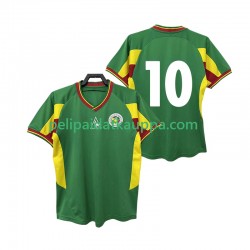 Senegal 10 Retro Vieras Fanipelipaita (Miehet) 2002 Lyhythihainen