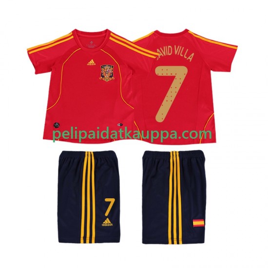 Espanja DAVID VILLA 7 Retro Koti Fanipelipaita (Lasten) 2008 Lyhythihainen Espanja DAVID VILLA 7 Retro Koti Fanipelipaita (Lasten) 2008 Lyhythihainen