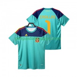 Espanja Casillas 1 Maalivahdin Retro Koti Fanipelipaita (Miehet) 2010 Lyhythihainen