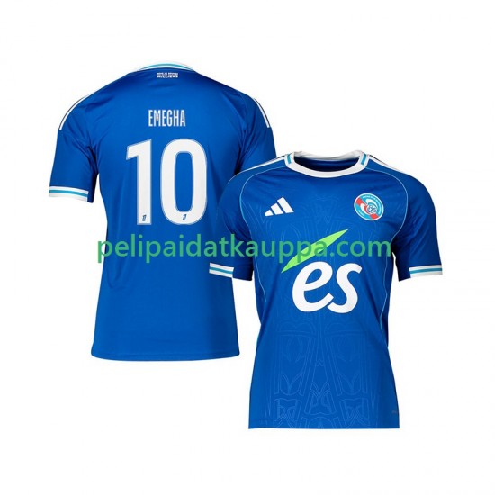 Strasbourg Emanuel Emegha 10 Koti Fanipelipaita (Miehet) 2025-2026 Lyhythihainen Strasbourg Emanuel Emegha 10 Koti Fanipelipaita (Miehet) 2025-2026 Lyhythihainen