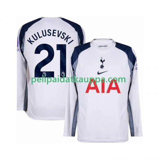 Tottenham Hotspur Kulusevski 21 Koti Fanipelipaita (Miehet) 2025-2026 Pitkähihainen Tottenham Hotspur Kulusevski 21 Koti Fanipelipaita (Miehet) 2025-2026 Pitkähihainen