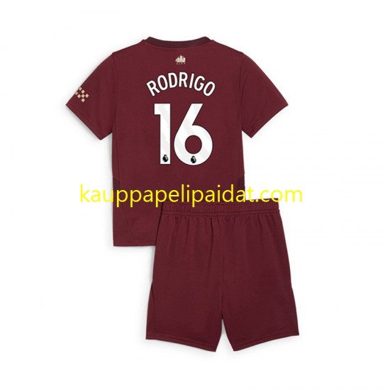 Manchester City RODRIGO 16 Kolmas Fanipelipaita (Lasten) 2024-2025 Lyhythihainen