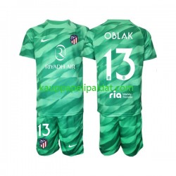 Atlético Madrid Jan Oblak 13 Green color Maalivahdin Vieras Fanipelipaita (Lasten) 2023-2024 Lyhythihainen