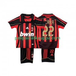 AC Milan KAKA 22 Retro Koti Fanipelipaita (Lasten) 2006-2007 Lyhythihainen