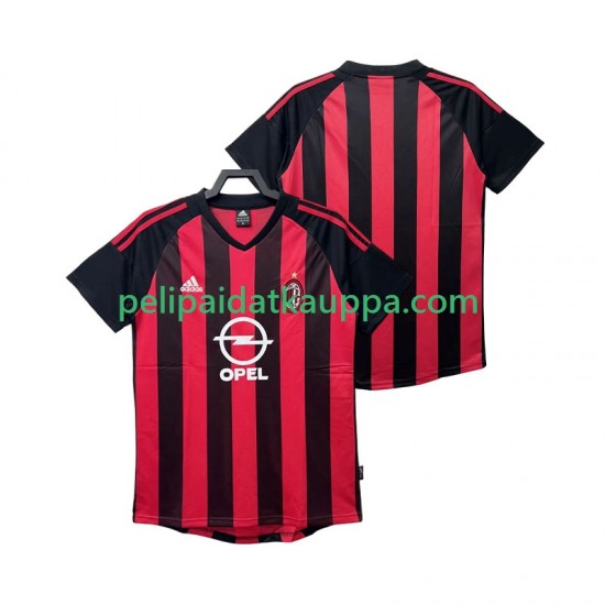 AC Milan 2003 Retro Koti Fanipelipaita (Miehet) 2002 Lyhythihainen