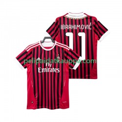 AC Milan Zlatan IBRAHIMOVIC 11 2012 Retro Koti Fanipelipaita (Miehet) 2011 Lyhythihainen