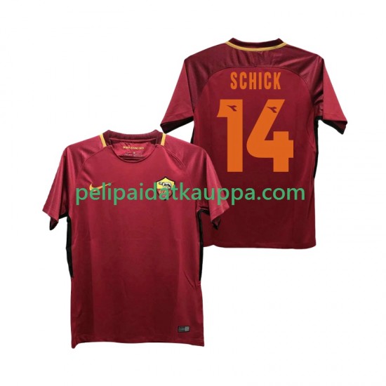 AS Roma SCHICK 14 2017-2018 Retro Koti Fanipelipaita (Miehet) Lyhythihainen AS Roma SCHICK 14 2017-2018 Retro Koti Fanipelipaita (Miehet) Lyhythihainen