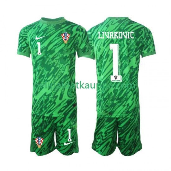 Kroatia DOMINIK LIVAKOVIC 1 Maalivahdin Vieras Fanipelipaita (Lasten) 2024 Lyhythihainen Kroatia DOMINIK LIVAKOVIC 1 Maalivahdin Vieras Fanipelipaita (Lasten) 2024 Lyhythihainen