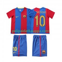FC Barcelona RONALDINHO 10 2007 Retro Koti Fanipelipaita (Lasten) 2006 Lyhythihainen
