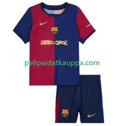 FC Barcelona TRAVIS SCOTT Koti Fanipelipaita (Lasten) 2024-2025 Lyhythihainen