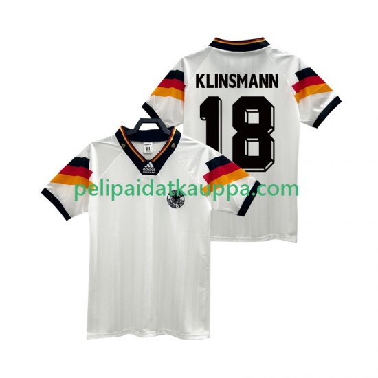 Saksa KLINSMANN 18 1992 Retro Koti Fanipelipaita (Miehet) Lyhythihainen Saksa KLINSMANN 18 1992 Retro Koti Fanipelipaita (Miehet) Lyhythihainen
