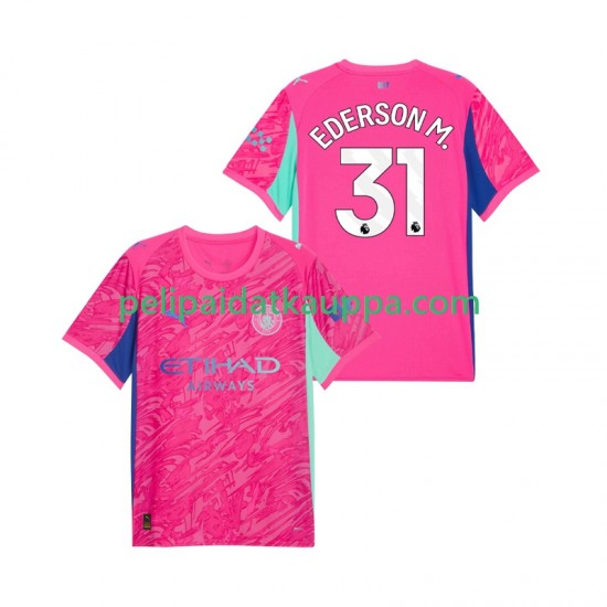 Manchester City Ederson Moraes 31 Maalivahdin Vieras Fanipelipaita (Miehet) 2025-2026 Lyhythihainen Manchester City Ederson Moraes 31 Maalivahdin Vieras Fanipelipaita (Miehet) 2025-2026 Lyhythihainen